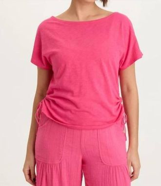 Xcvi Cohn Jersey Boatneck Tee In Beauty Queen