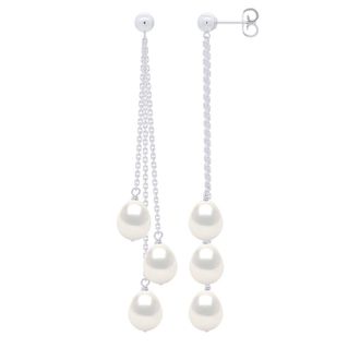 Ateliers Saint Germain Oorbellen Trio - 3 Echte Cultuurzoetwaterparels Pear 7-8 mm