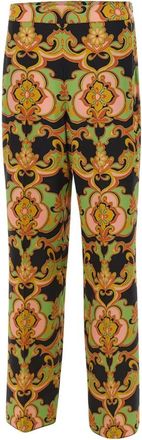 Etro Bloemen Palazzo Broek - Dames - Wijde Broeken - Veelkleurig - L - Broeken