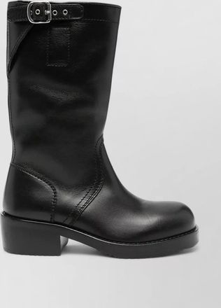 Dries Van Noten leather biker boots