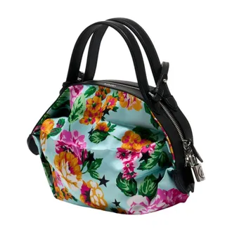 Kenzo Womens Floral-Print Calfskin Crossbody Bag Multicolor