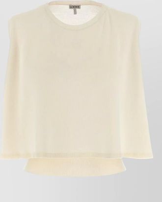 Loewe wool sleeveless sweater crew neck ribbed hem