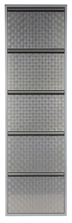 Kare Design Zapatero de 5 compartimentos plateado