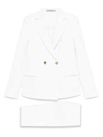 Tagliatore double-breasted suit - White