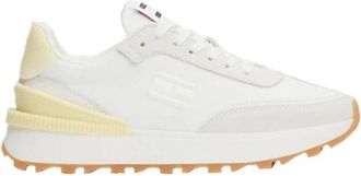 Tommy Hilfiger Tech Runner Sneakers - Dames - Sneakers - Wit - 38 EU - Leer - Schoenen
