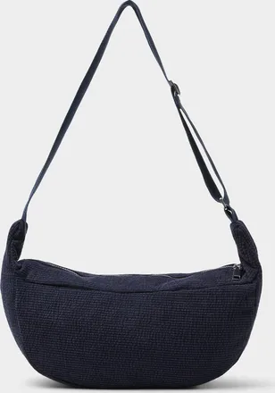 Simons Womens Corduroy half-moon crossbody bag