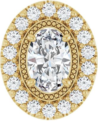 Diamond2Deal 14k Gold 5/8ct Lab-Grown Diamond Pendant