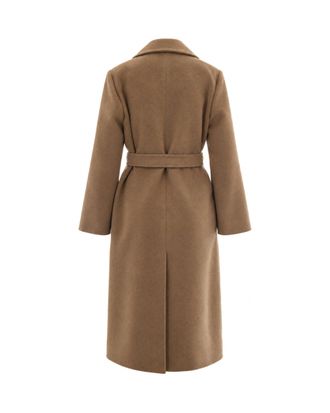 Max Mara Single-Breasted Wool Blend Coat - Camel
