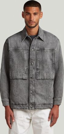 G-Star Mens G-Star RAW Unisex US Navy Shanorak - Grey Cotton - Size X-Large