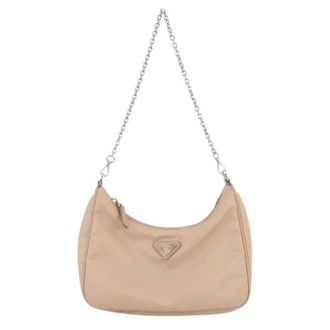 Prada Pre-owned Shoulder Bags, female, Beige, Size: ONE SIZE Pre-owned Vintage Shoulder Bag