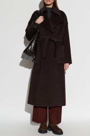 Max Mara Wool Coat Panda, Womens, Brown