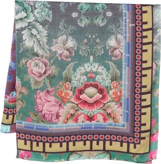 Pierre-Louis Mascia Sciarpa Molare a fiori - Verde