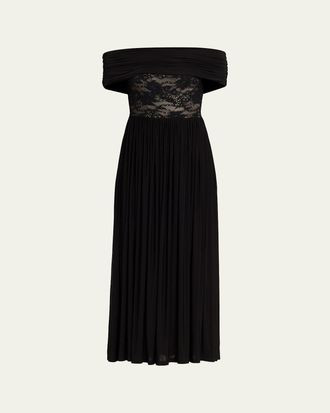 Zimmermann Rebellion Lace Off-Shoulder Dress