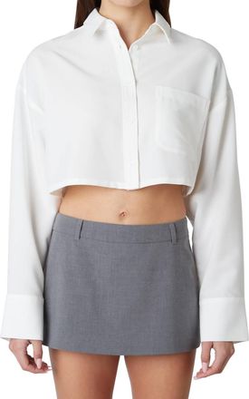 Nia Ausitn Button Down Shirt In White