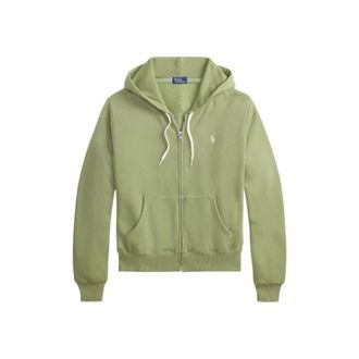 Polo Ralph Lauren Hoodie met ritssluiting - Dames - Vesten met rits - Groen - L - Katoen - Hoodies & sweatvesten