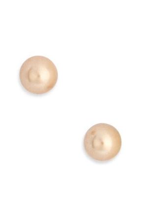 Kenneth Jay Lane Freshwater Pearl Stud Earrings in Gold Pearl at Nordstrom Rack