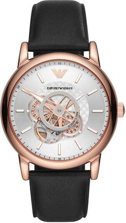 Emporio Armani AR60013 Automatisch Zwart Leer Herenhorloge