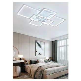 Trade Shop Trade Shop Traesio - Trade Shop - Lampadario Plafoniera Con Quadrati Lampada Da Soffitto Led Design Moderno C26-b