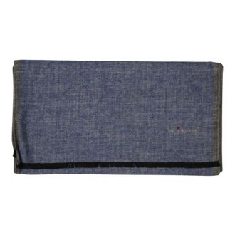 Kiton Dubbelzijdig Sjaal - Heren - Accessoires - Blauw - Maat: ONE Size