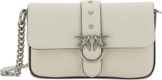 Pinko Cross Body Bags, female, White, Size: ONE SIZE Love One Slouchy Crossbody