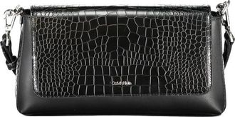 Calvin Klein Zwarte Polyester Handtas met Verstelbare Band - Dames - Schoudertassen - Zwart - ONE Size - Polyester - Tassen
