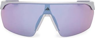 adidas 00mm Shield Sunglasses in Grey /Mirror Violet at Nordstrom