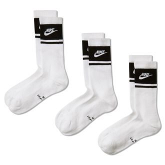 Nike Unisex Everyday Elevated Crew Socks (3 Pairs) in White | IM7949-901