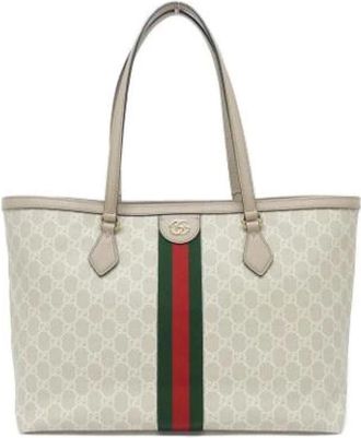 Gucci Pre-owned Tote Bags, female, Beige, Size: ONE SIZE Pre-owned Shoulder Bag