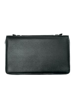 Kiton Black Leather Travel Wallet