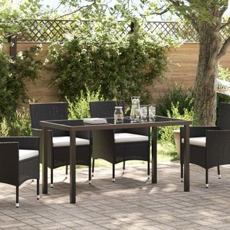 vidaXL Tavolo da Giardino Nero 140 x 80 x 73 cm Legno massello di teak - Vidaxl