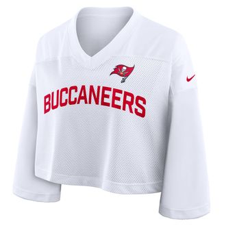 Nike Tampa Bay Buccaneers Wide Receiver Jersey Fashion Nike Womens Dri-FIT NFL Cropped Top in White | 03O310A8B-5HX