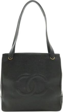 Chanel Pre-owned Shoulder Bags, female, Black, Size: ONE SIZE Pre-owned Vintage Shoulder Tote