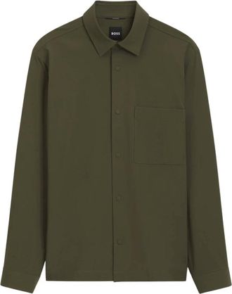 HUGO BOSS P-Leo-K-P-263 Overshirt - - Shirts - Uomo - Verde - S