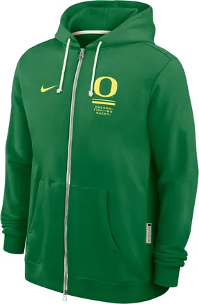 Nike Oregon Sideline Standard Issue Nike Mens Dri-FIT College Full-Zip Hoodie in Green | 03AV30DUON-1FA