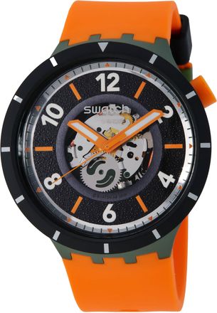 Swatch Power Of Nature Fall-Iage Quartz Black Dial Mens Watch SB03G107