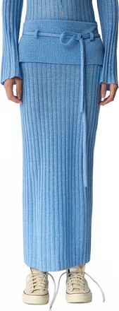 Guest In Residence Lia Ribbed Maxi Skirt In Sail