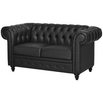 HOMCOM Homcom Moderno Divano Due Posti Stile Chesterfield In Pu 160x84x80 Cm