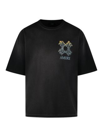 Amiri Quad Ma Black Cotton T-Shirt