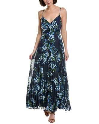 Julia Jordan Pleated Chiffon Maxi Dress