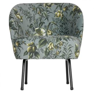 Woood Sill&oacute;n de terciopelo con estampado floral