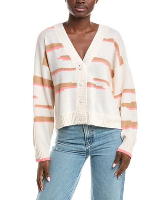 Brodie Glitch Zebra Cashmere Cardigan