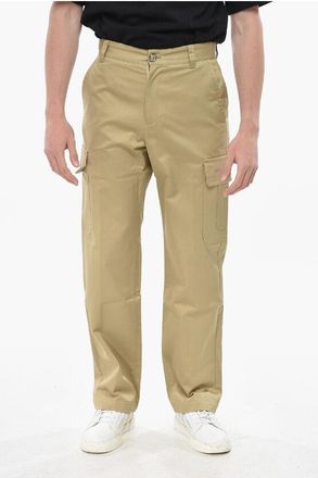Versace Cotton Gabardine Cargo Pants with Decorative Button size 46