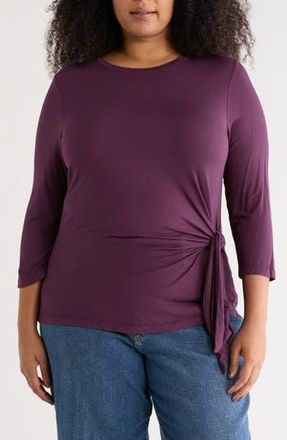 Renee C Side Knot Top in Eggplant at Nordstrom Rack, Size 1 X