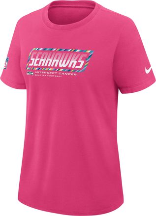 Nike Seattle Seahawks Crucial Catch Nike Womens Dri-FIT NFL T-Shirt in Pink | 03N868XZUU-F9R