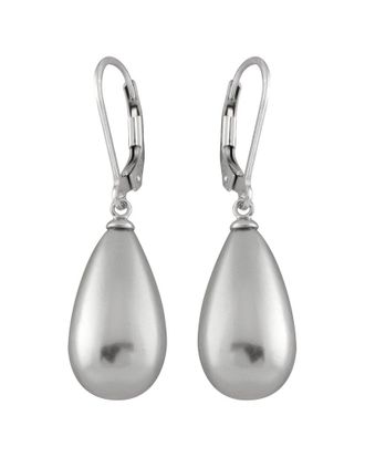 Splendid Pearls Silver 10X18mm Pearl Earrings