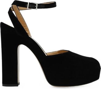 Fendi Black Velvet Platform Heels