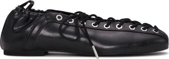 Ganni Ballerine stringate - Nero