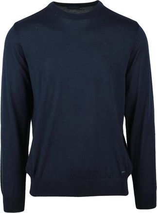 Paul & Shark Crew Neck Sweater In Fine-Knit Virgin Wool