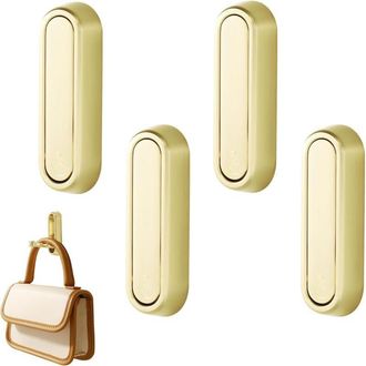 OEM Gancho Plegable - Aleaci&oacute;n De Zinc Dorado - 7,4 X 2,4 X 1,3 Cm - Para Ba&ntilde;o Cocina Entrada - Pack De 4