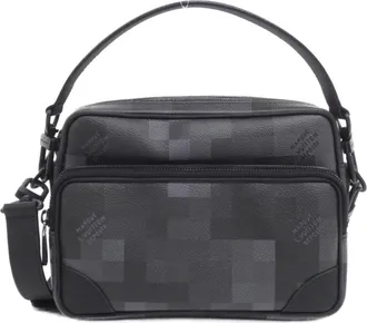 Louis Vuitton Black Coated Canvas Shoulder Bag (Pre-Owned)